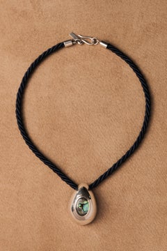 Sterling Silver and Abalone Shell, Leonor Necklace by Nathalie Edenburg