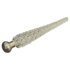 Sterling Silver And Brilliant Cut Lay Down Perfume Bottle