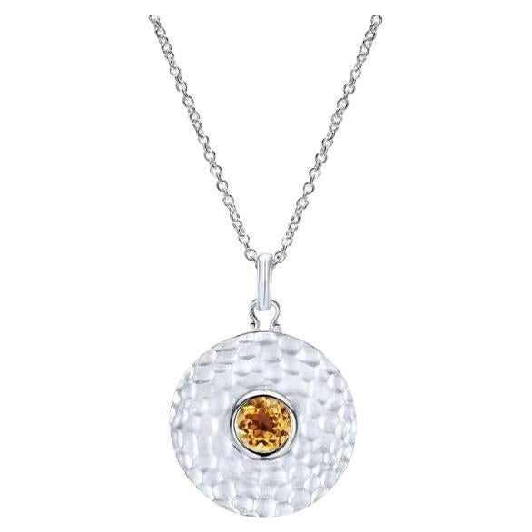 Pendentif en argent sterling et citrine