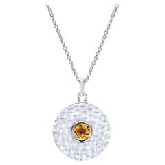 Sterling Silver and Citrine Pendant