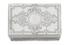 Schachtel aus Sterlingsilber und Kristall