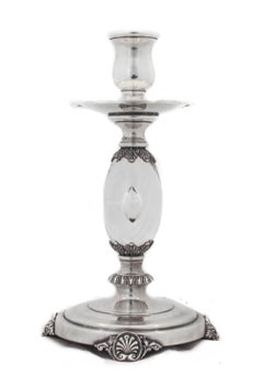 Sterling Silver and Crystal Candlesticks