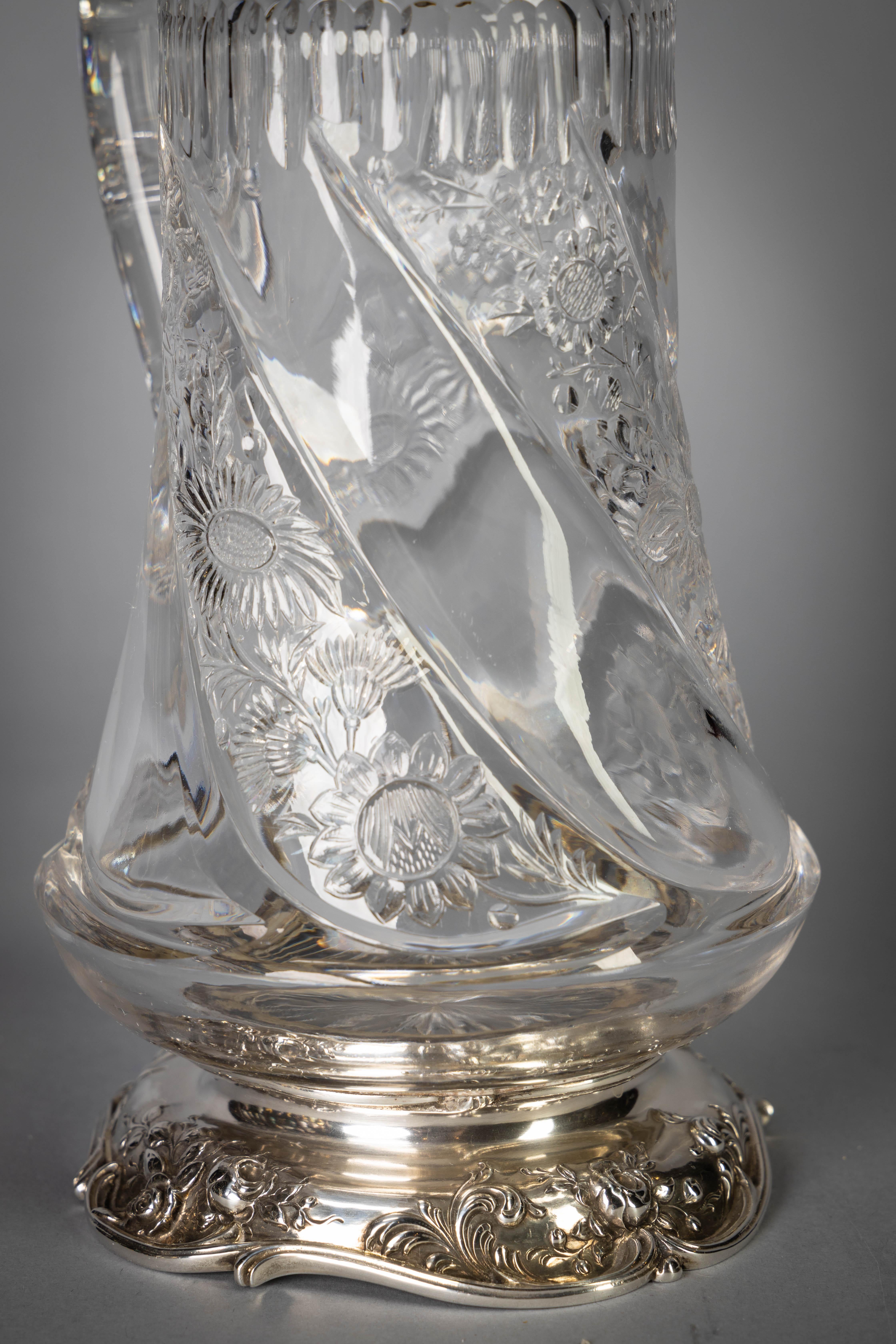 Early 20th Century Sterling Silver and Crystal Decanter, Gorham, circa 1900