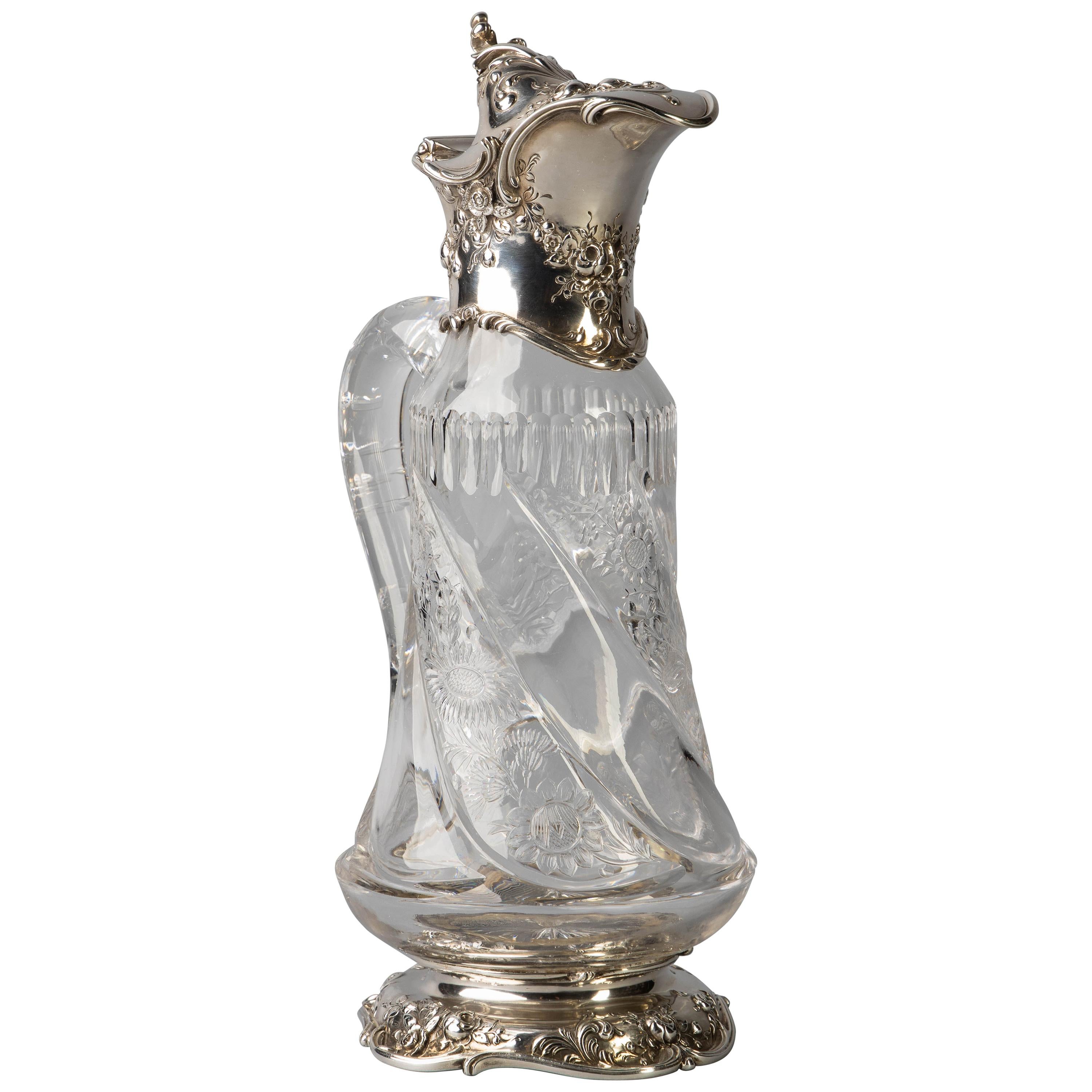 Sterling Silver and Crystal Decanter, Gorham, circa 1900