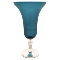 Sterling Silver and Crystal Vase