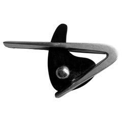Sterling Silver and ebony wood pin/brooch in Style of Margaret De Patta