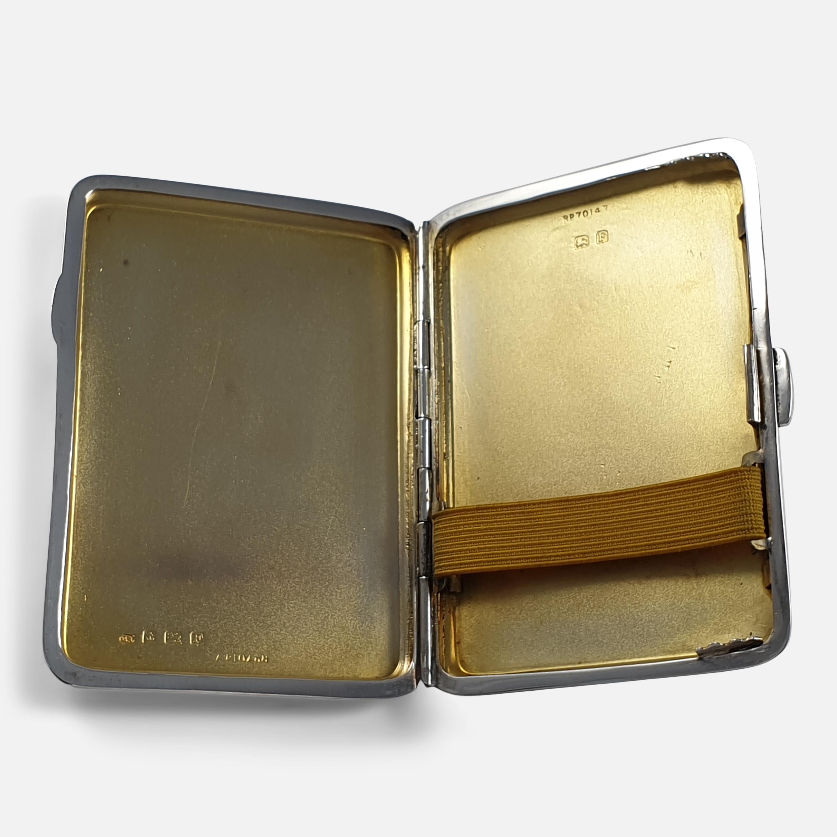 Sterling Silver and Enamel Cigarette Case, Bernard Instone, 1930 8