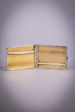 Sterling Silver and Enamel Cigarette Case, circa 1900