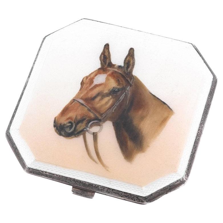 Sterling Silver and Enamel Compact 1952