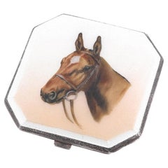 Sterling Silver and Enamel Compact 1952