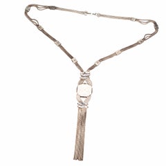 Sterling Silver and Enamel Multi-Strand Fox Tail Necklace