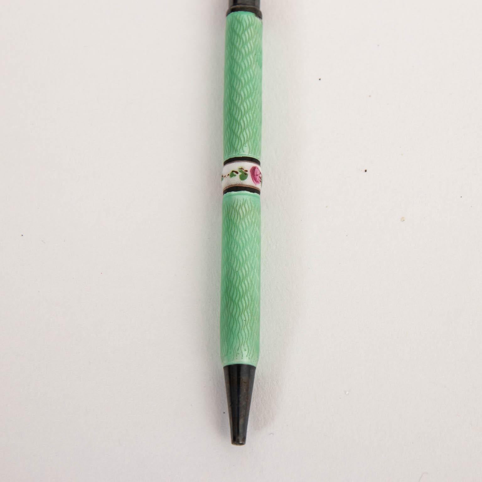 Sterling Silver and Enamel Pencil For Sale 2