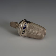 Sterling Silver and Enamel Thimble Spirit Flask, Hallmarked 1876