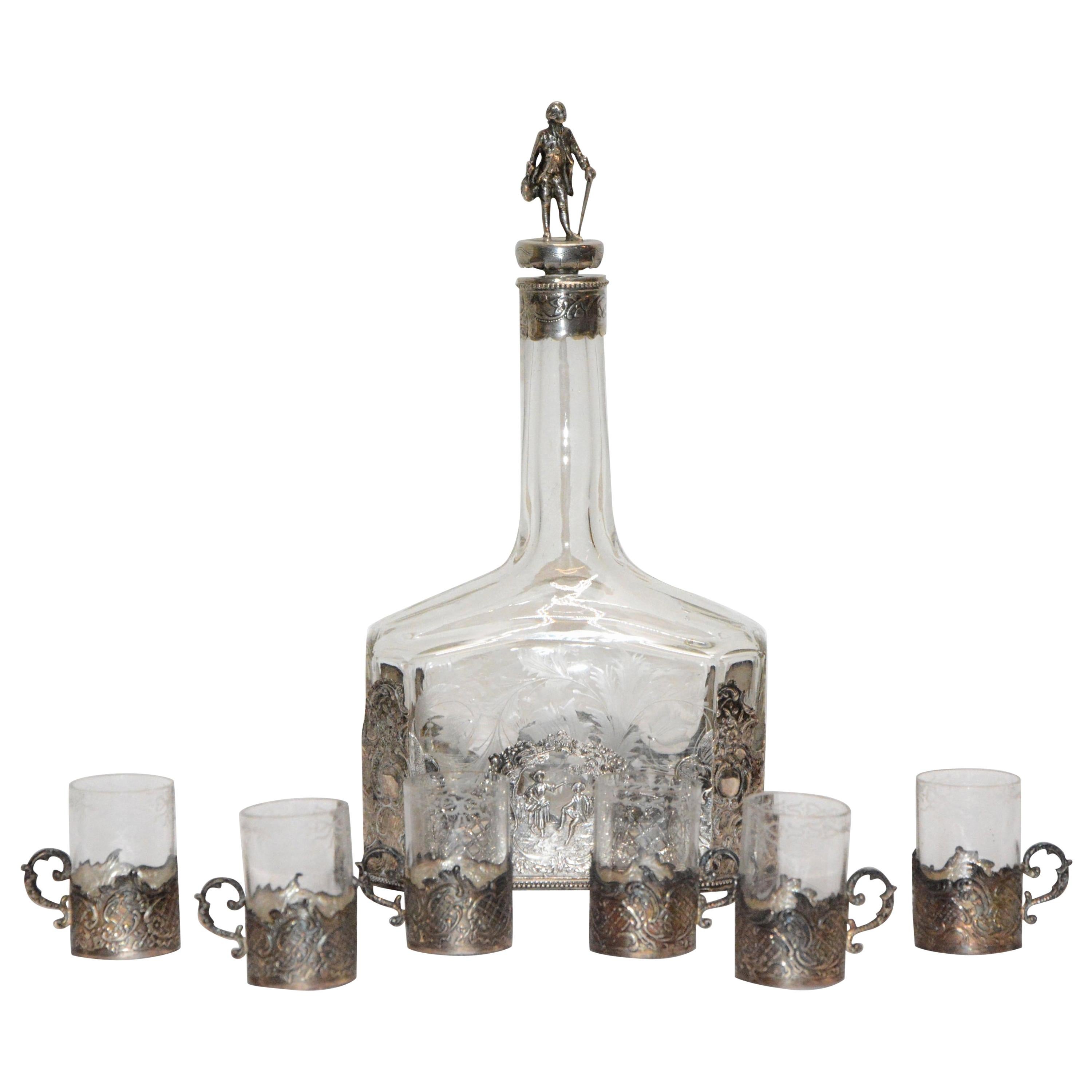 Sterling Silver Decanter For Sale at 1stDibs
