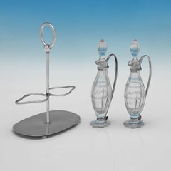 Sterling Silver and Glass Oil and Vinegar Set by Padgett & Braham Ltd 2003