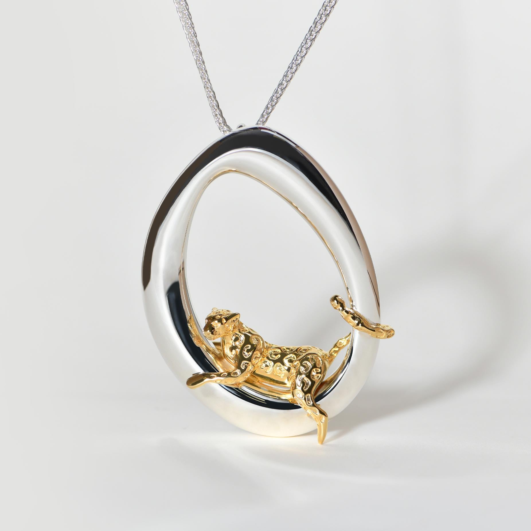 jaguar gold pendant