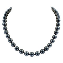 Sterling Silver and Hematite Bead Necklace