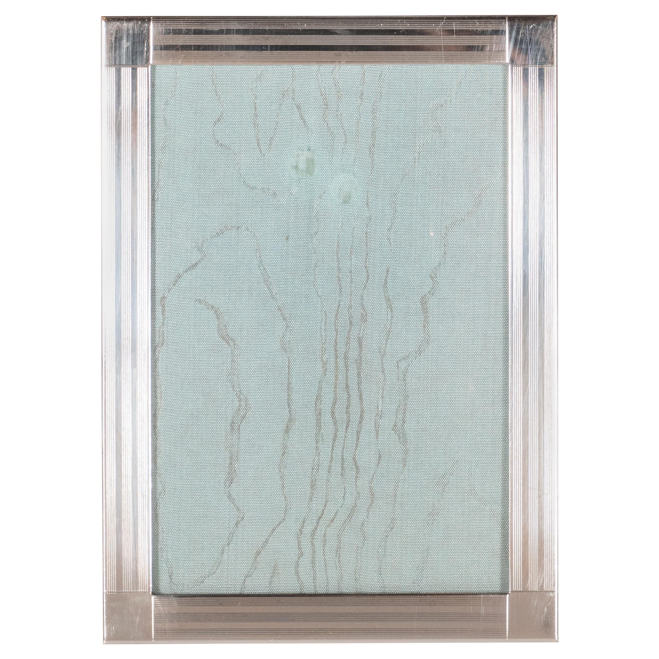 Sterling Silver and Mahogany Engine Turned Picture Frame by Tiffany & Co.