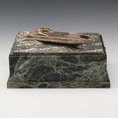 Sterling Silver and Marble Offshore Power Boat Racing Trophy, Hallmarked 1983