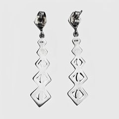 Sterling Silver and Marcasite Drop Earrings circa 1930s