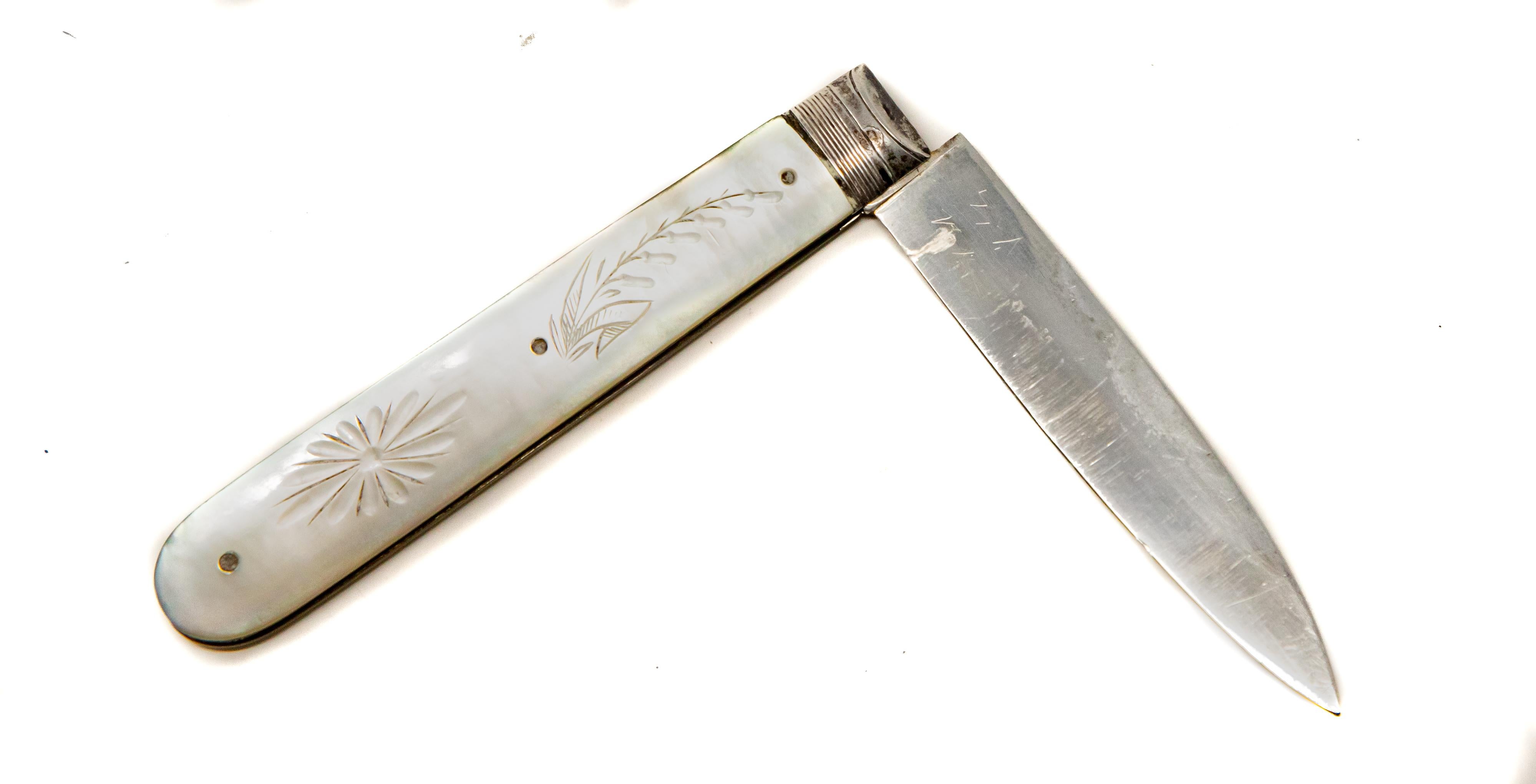 mother of pearl pen knife