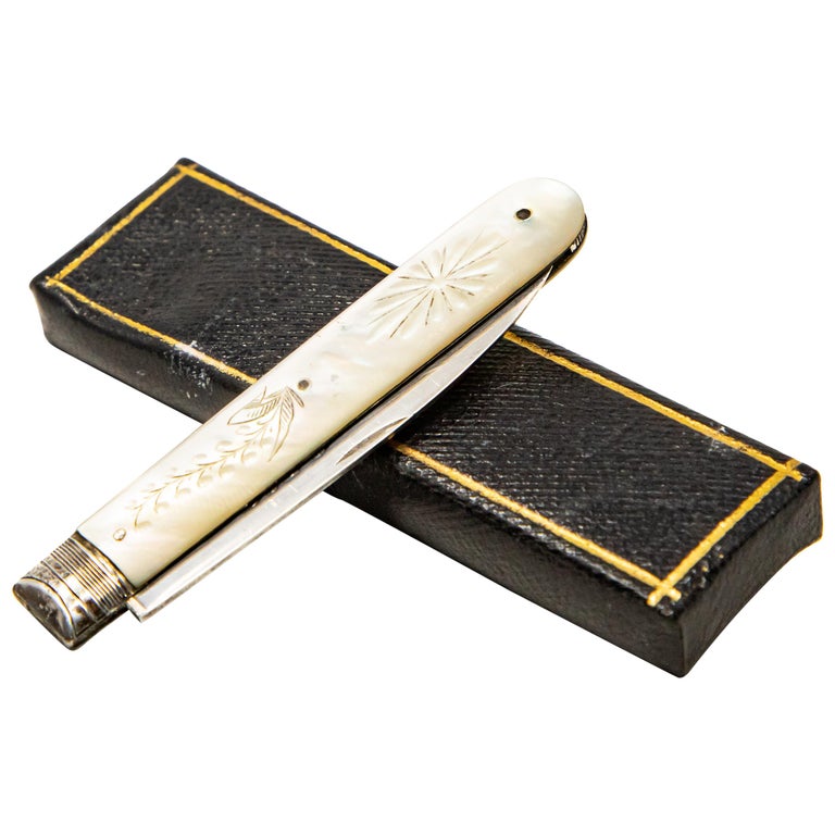 Sterling Silver and Mother of Pearl Pocket Knife at 1stDibs mother of