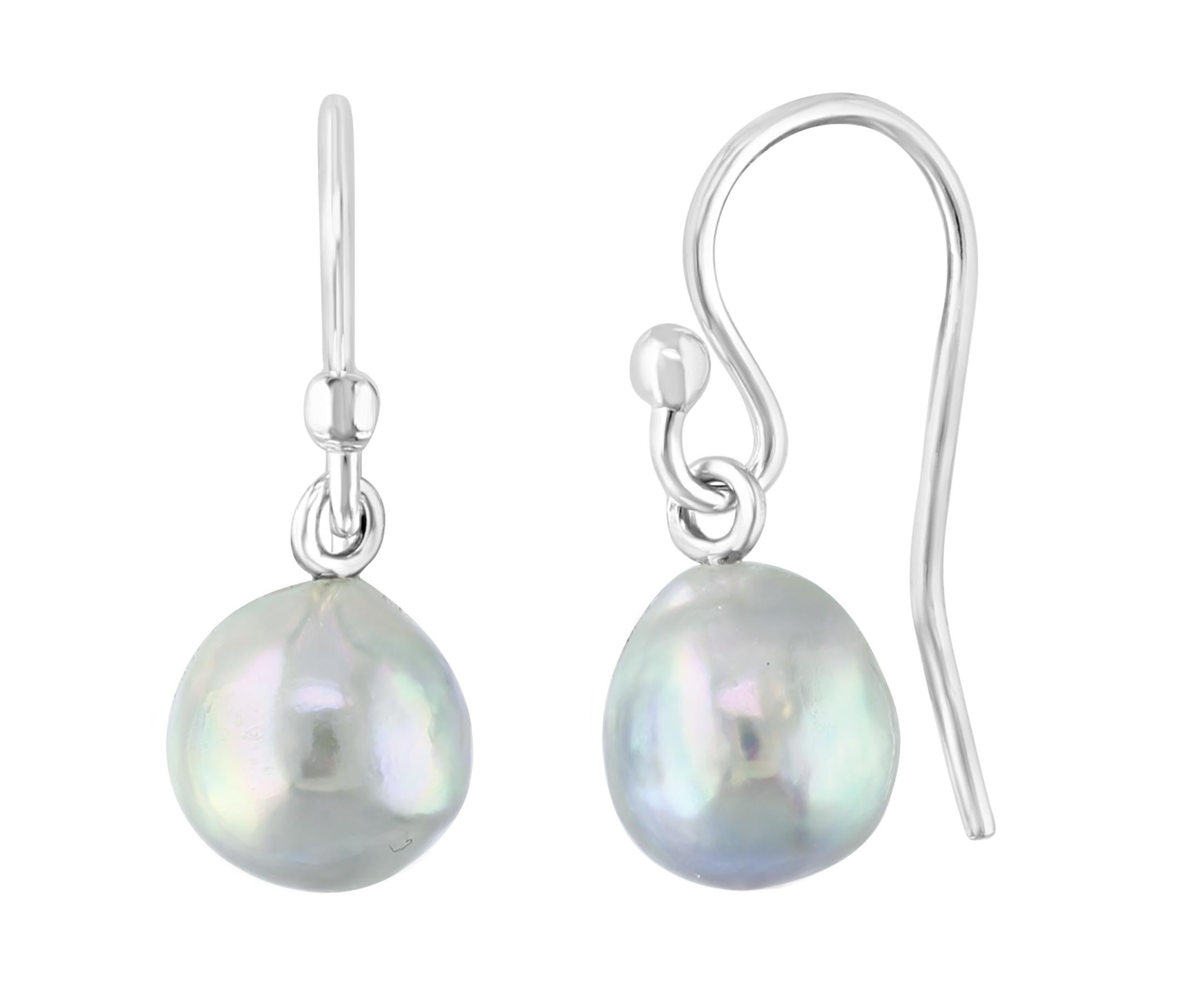 natural blue akoya pearl earrings