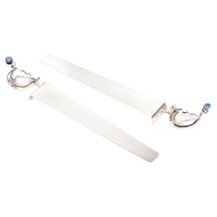 Vintage Sterling Silver and Opal Bookmarks Handwrought