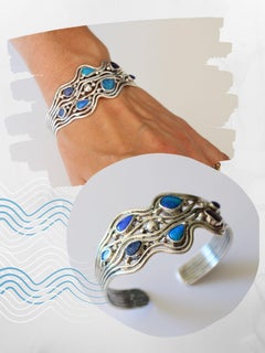 Sterling Silver and Opal Bracelet