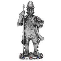 Sterling Silver and Paste Set Model of a Gentleman