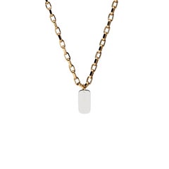 Sterling Silver and Pavé Black Diamond Memento Dog Tag Pendant