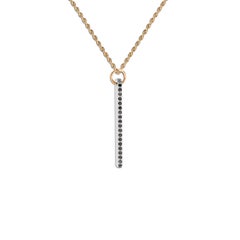 Sterling Silver and Pavé Black Diamond Memento Dog Tag Pendant