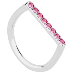 Sterling Silver and Pink Sapphire Stacking Ring