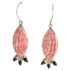 Sterling Silver and Rhodechrosite Earrings