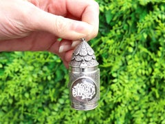 Sterling Silver, Rock Crystal Combination Vinaigrette/Thread Spool Holder