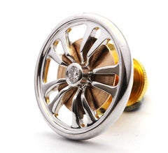 Sterling Silver and 18ct Rose Gold Wheel Tie Pin
