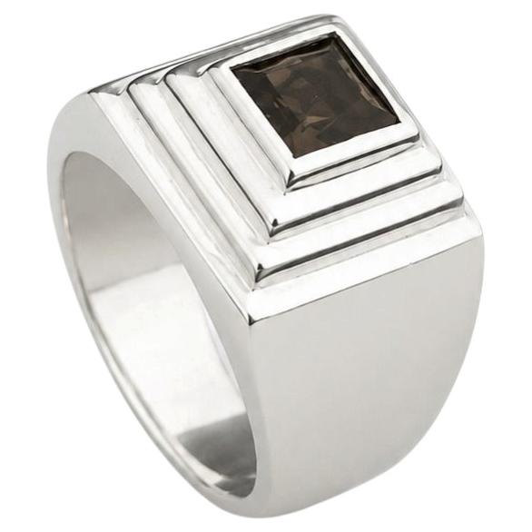 Sterlingsilber und Rauchquarz, Deko-Ring von Nathalie Edenburg