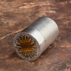 Boîte en argent et en œil de tigre, poinçonnée à Birmingham en 1973.