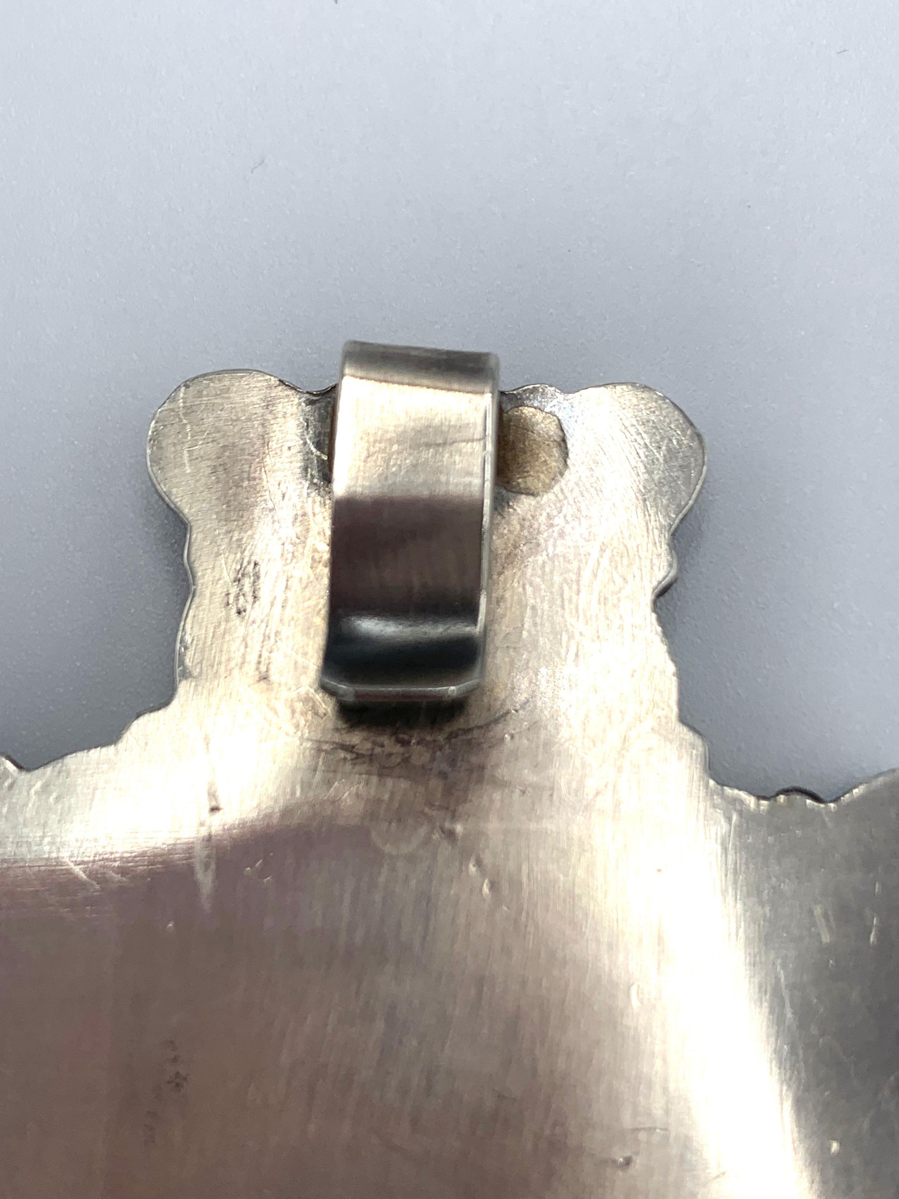 Ciondolo a croce in argento e turchese di Rocki Gorman in vendita 6