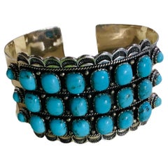 Sterling Silver and Turquoise Cuff Bracelet