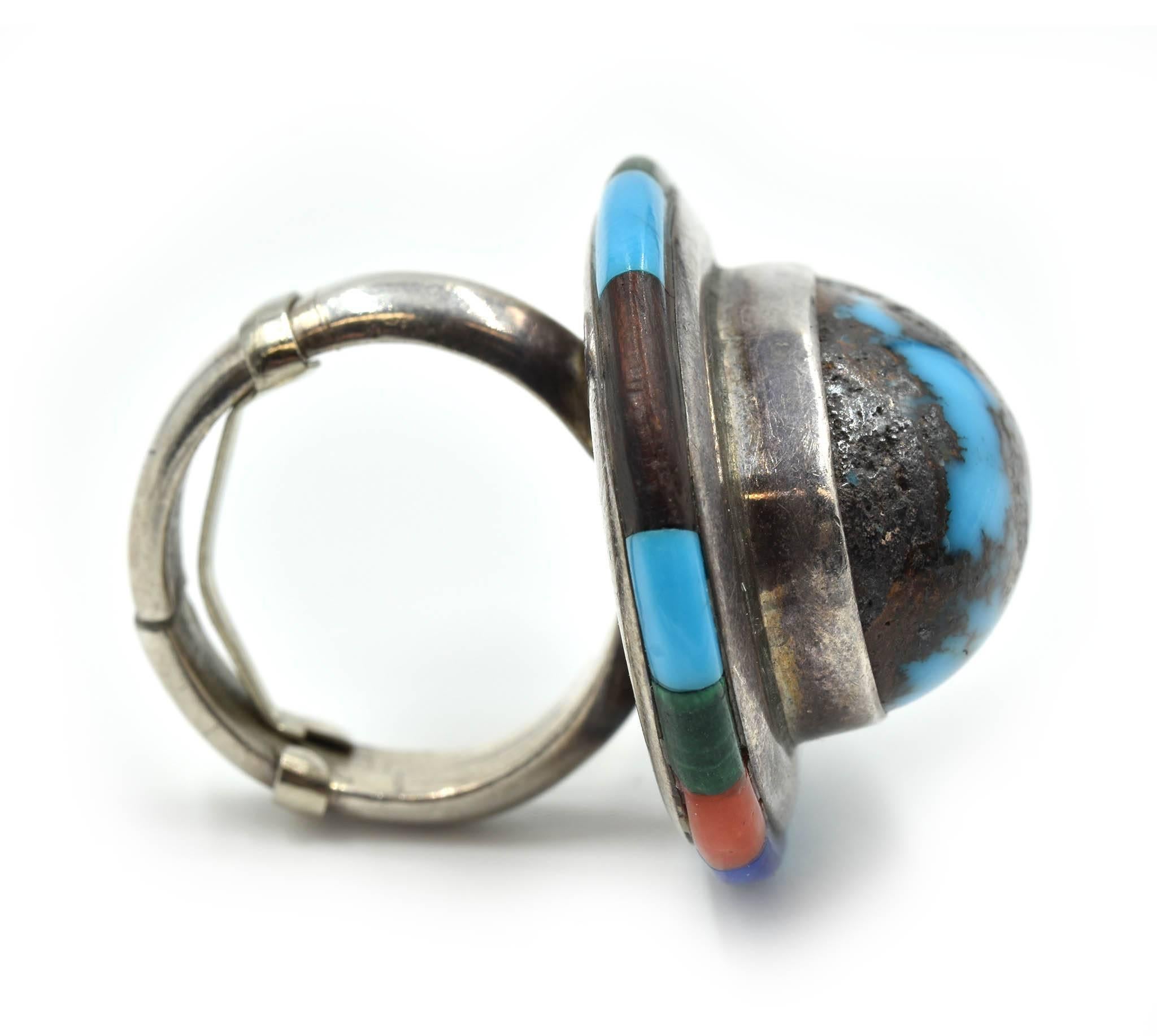 sterling silver rings with turquoise