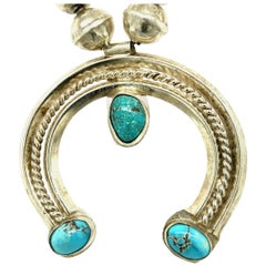 Sterling Silver and Turquoise Squash Blossom