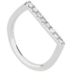 Sterling Silver and White Diamond Stacking Ring
