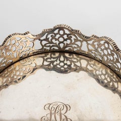 Sterling Silver and Wood Monogrammed Coaster by Howard and Company