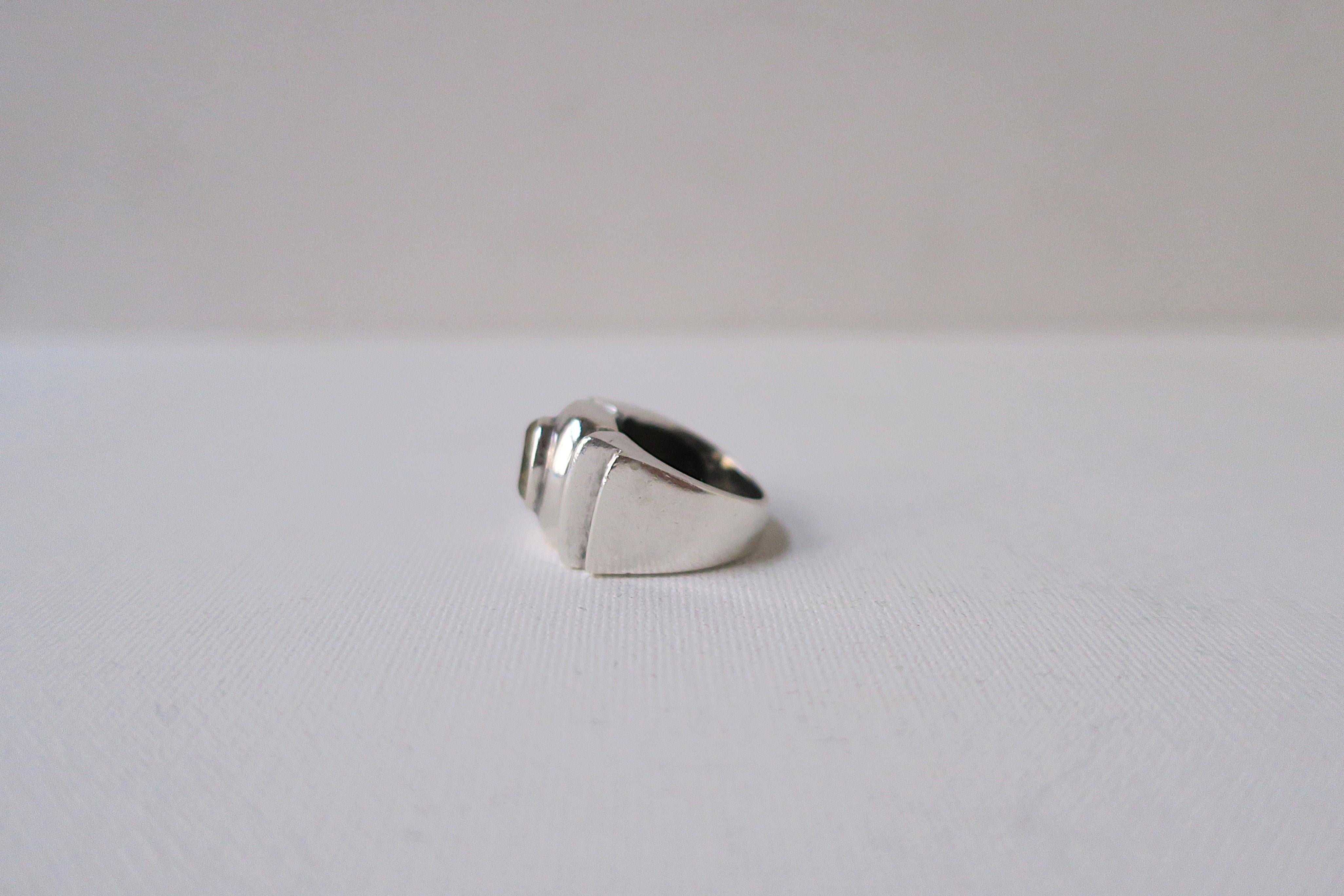 Ring aus Sterlingsilber und gelbem Citrin und Citrin im Angebot 1