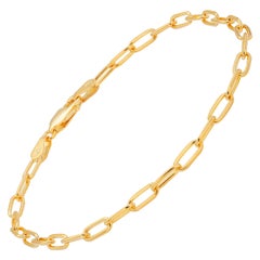Sterling Silver and Yellow Gold-Plated Paper Clip Bracelet