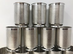 Set de 12 tazas de plata de ley para regalo de aniversario