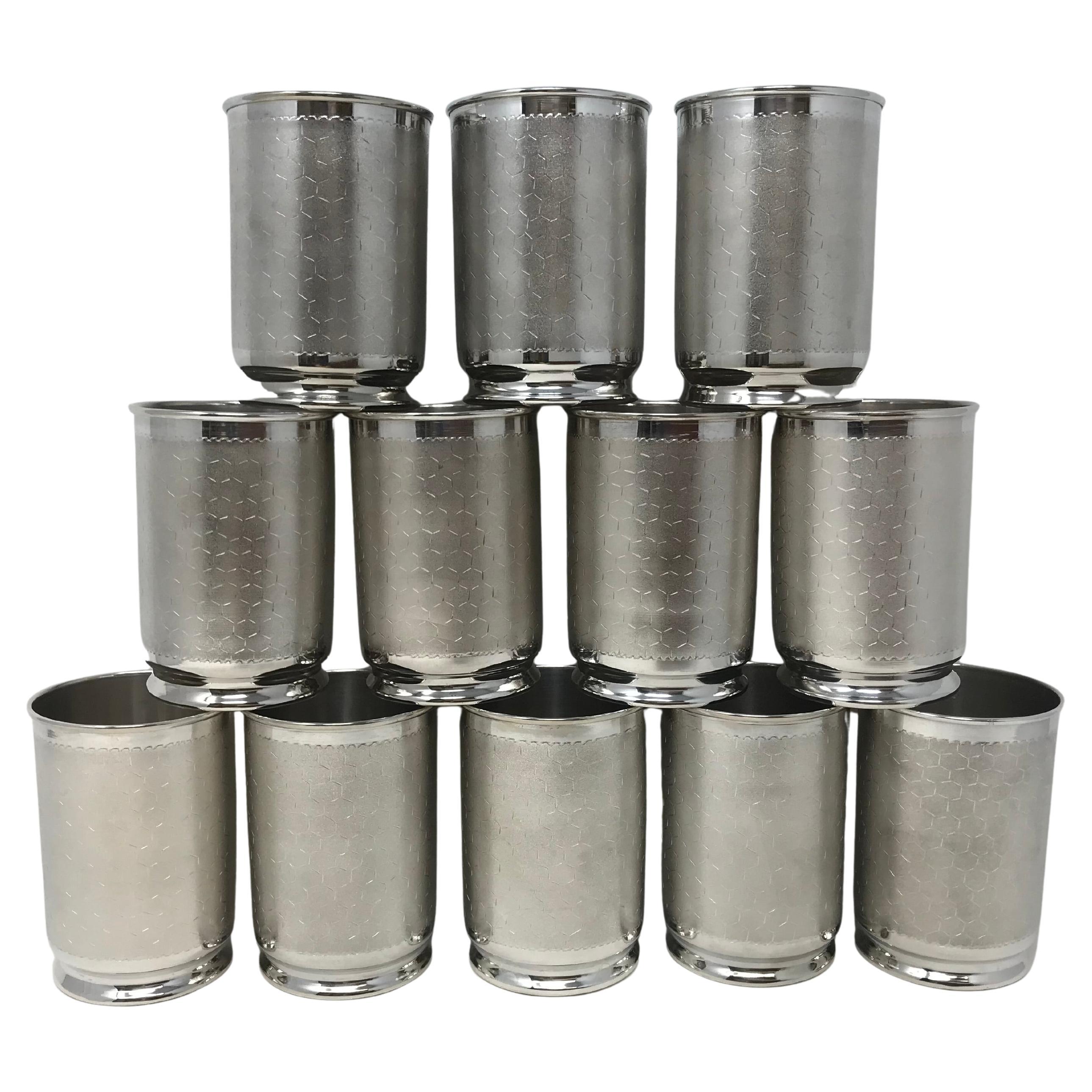 Sterling Silver Anniversary Gift Cups Set of 12