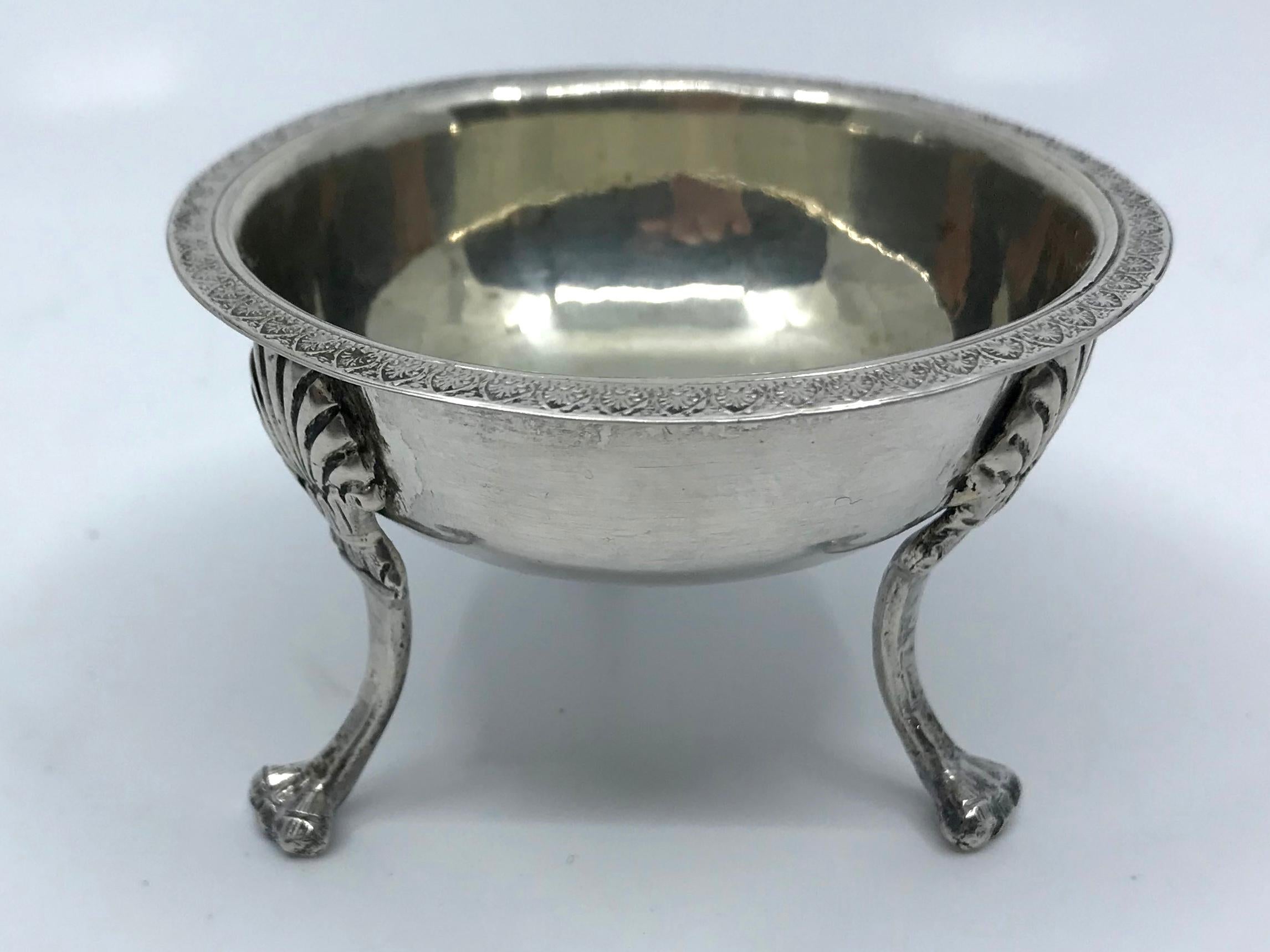 Sterling Silver Anthemion Salt In Good Condition For Sale In New York, NY