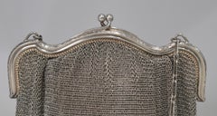 Sterling Silver Antique LS & Co. Chain Main Mesh Purse Evening Bag
